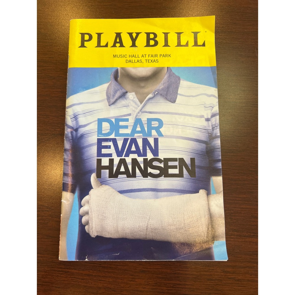 Dear Evan Hansen Playbill Music Hall at Fair Park Dallas Texas Stephen C Anthony